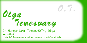 olga temesvary business card